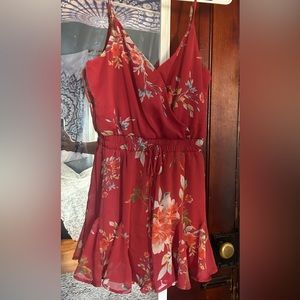 Women’s Trixxi Floral Spaghetti Strap Romper Shorts